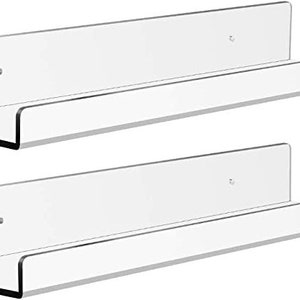 Shelves for the wall, decoration, bedroom, kitchen, bathroom, it can be a bookshelf, spice rack, bathroom shelf Transparent acrylic glass 5 mm