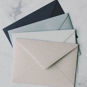 Envelope format DIN C6 or B6, color Navi / Steel / Ice Blue / Grey