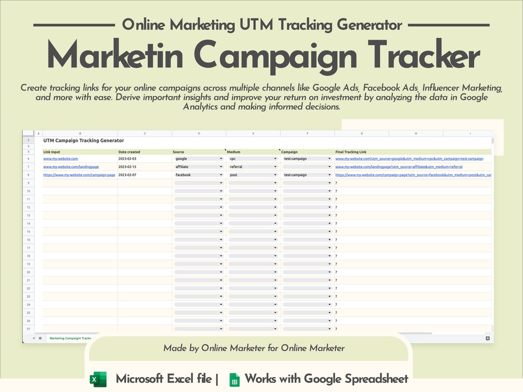 Marketing Campaign Tracker UTM Tracking Generator Marketing Tracking Marketing Campaign Tracker UTM Tracking Generator Marketing Tracking