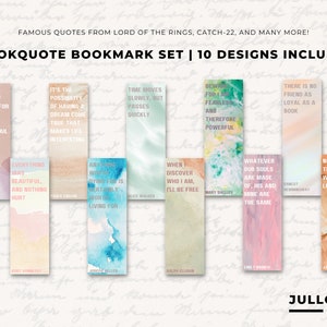 Book Quote Bookmarks Printable Bookmarks Book Quotes - Etsy