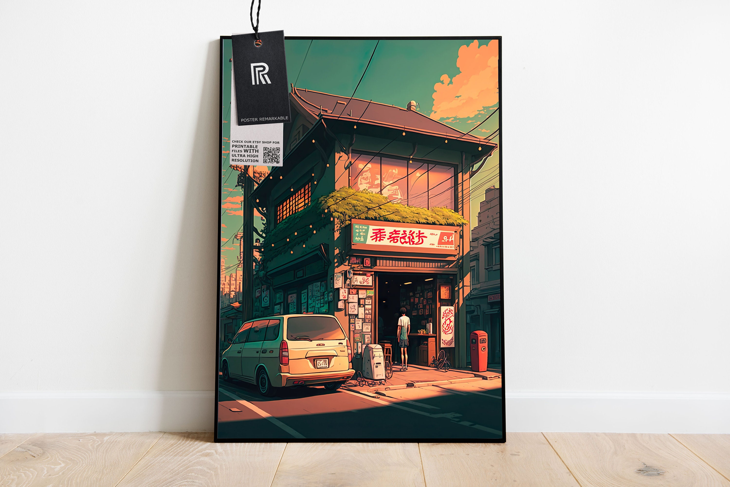Japanese Lofi Anime Poster Window Store Front Fix Urban Etsy Australia