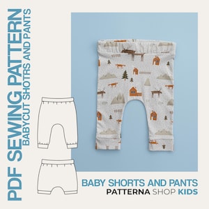Baby Shorts & Pants PDF Sewing Pattern | Easy Beginner DIY | Toddler and Infant Shorts Sewing Pattern | Instant Download (NB-3Y)