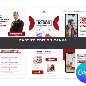 Digital Marketing Social Media Template, Canva Template for Digital Marketing, Agency Social Media Marketing Templates, Templates for Agency