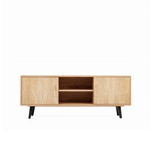 Scandinavian sideboard, tv cabinet, tv cabinet, oak veneer &quot;BELL&quot;. Scandinavian and loft style. Hand-made