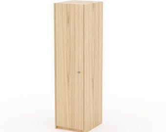 A narrow wardrobe for clothes, a column for a hall, bedroom or dressing room