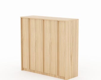 Tall chest of drawers made to order, vertical handles, many finishes