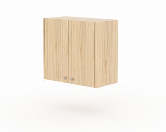 Shelf extension with doors - custom-made cabinet, veneer or MDF in many colors