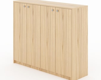 Wooden veneer chest of drawers, custom-made four-door living room cabinet, many colors