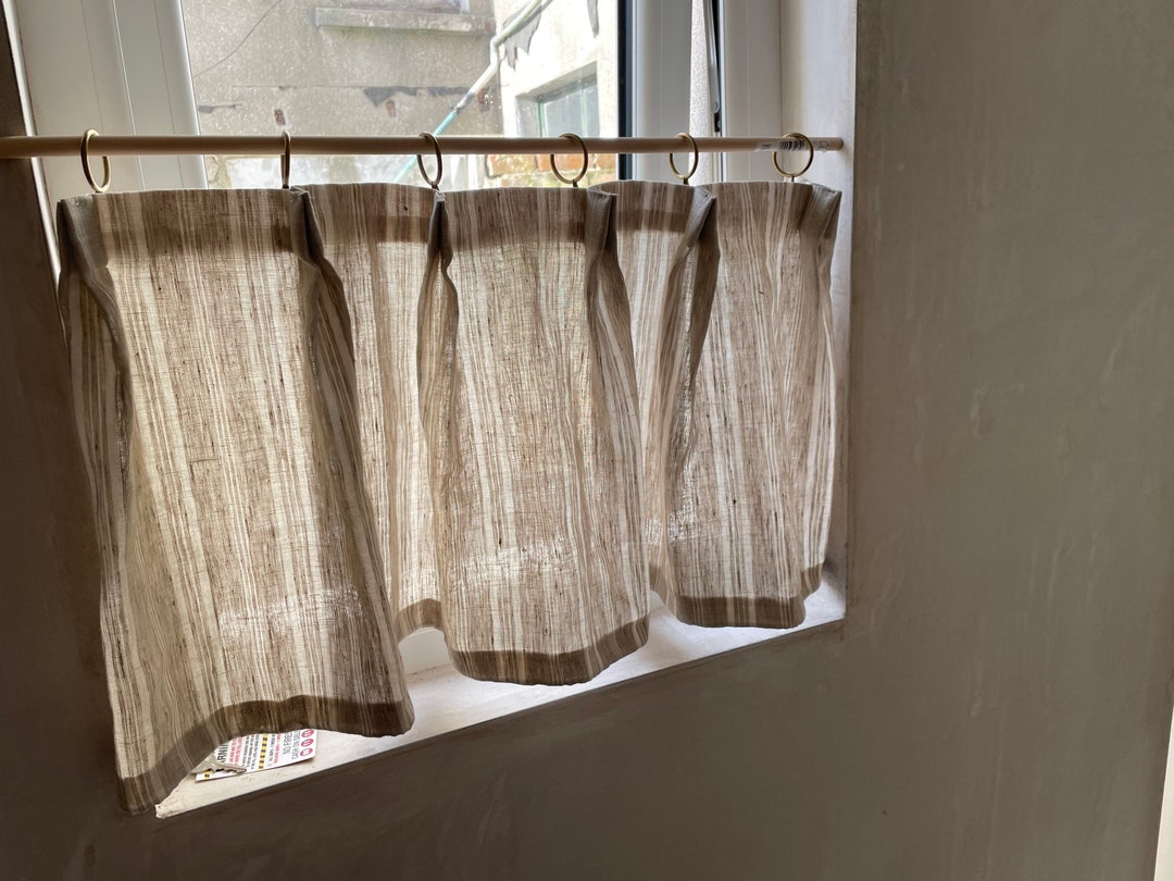 Double Pinch Pleat Cafe Curtain Etsy