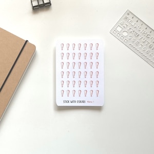 Mini Planner Stickers I Bullet Journal Stickers Date limite I Icon Planner autocollants, Calendrier Autocollants To Do List I Hobonichi semaines autocollant