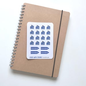 Stickervel “kredietrente”, functionele stickers woningfinanciering, bijzondere aflossing, bullet journal, Filofax, planner, budgettering, envelopmethode,