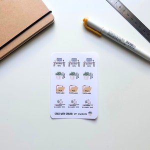 Adesivo organize-se I Bullet Journal Adesivos mesa de escritório I funcional adesivo organização I planejador adesivos decoração de casa