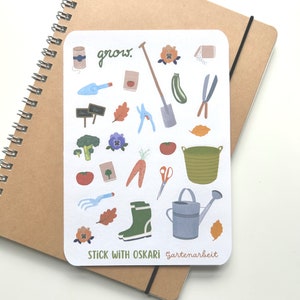 Adesivo giardinaggio I adesivo pianificatore giardino attrezzi da giardino verdure fiori per adesivo bullet journal I adesivo hobby cura di sé