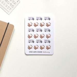 Planner sticker "Levering" I functionele sticker bullet journal levering I dagboek sticker pakket kalender I planner stickers levering