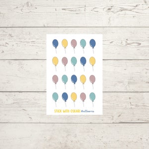 Planner stickers “Balloons” for Bullet Journal I scrapbooking stickers I decorative greeting cards stickers voucher I stickers balloon calendar I