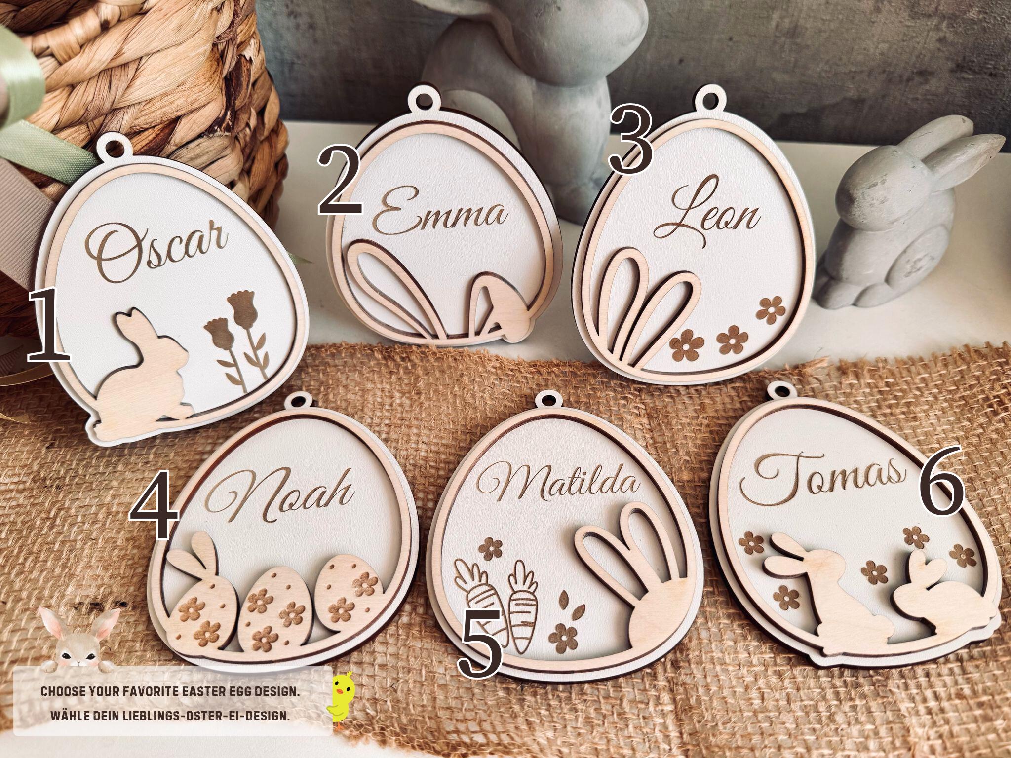 KBPTM Œufs de Pâques en Bois personnalisé gravés au prénom – Maracas Musical, Cadeau de Pâques, œufs en Bois personnalisés pour la résurrection (Style 1 KBPTM Œufs de Pâques en Bois personnalisé gravés au prénom – Maracas Musical, Cadeau de Pâques, œufs en Bois personnalisés pour la résurrection (Style 1