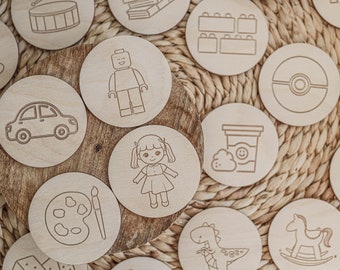 Toy Box Storage Tags Wooden Labels For Toys Storage Playroom Decor Wooden Trofast Labels Personalized IKEA Kallax Wooden Tag Toy Labels