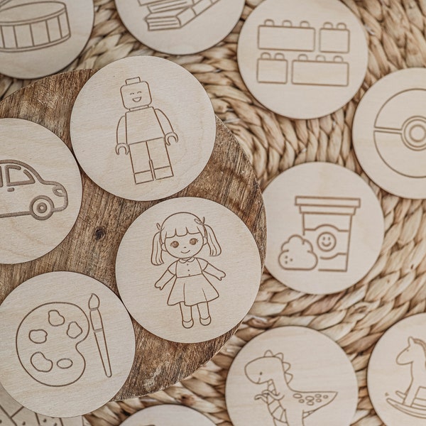 Toy Box Storage Tags Wooden Labels For Toys Storage Playroom Decor Wooden Trofast Labels Personalized IKEA Kallax Wooden Tag Toy Labels