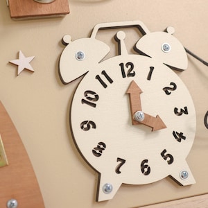 Personalized Busy Board - Montessori Board For Toddler - Activity Board For 1 Year Old - Educational Sensory Board 1st Birthday Gift Wooden