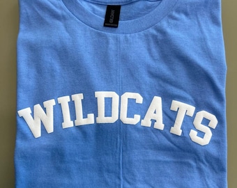 Custom Puff Print Team Name T-shirt, Personalized Puff Writing For Companies, Embossed Mascot Shirt, Metallic Puff Print, Puff School Sport