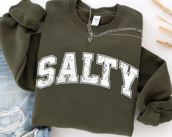 Cute Salty Sweatshirt, Salty Hoodie, Cute Beach Sweatshirt, Cute Beach Hoodie, Cute Summer Sweatshirt, Cute Summer Hoodie, Beachy Sweatshirt