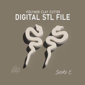 Digital STL File | Polymer Clay Cutter Stl | Clay Cutter STL File | Cutter Stl | Snake Polymer Clay Cutters | Clay Cutters | Snake C