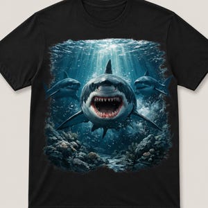 T-Shirt-Design mit Tiefseehai (PNG) – Porträt eines Meeresräubers