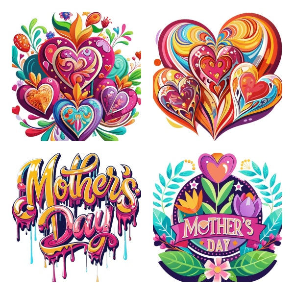 8 PNG Digital Design PNG File, For Mothers Day Gift, Tshirt Design, Mug, Phone Case, Gift Card, High Resolution Instant Digital PNG Download