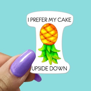Upside-Down Pineapple SWINGER STICKER - Funny Sarcastic Vinyl Sticker for Laptop, Phone and More