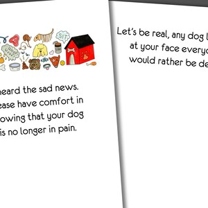 Better Off Dead, Dog Sympathy Card, Loss Of Pet Card, Sorry For Your Loss Card
