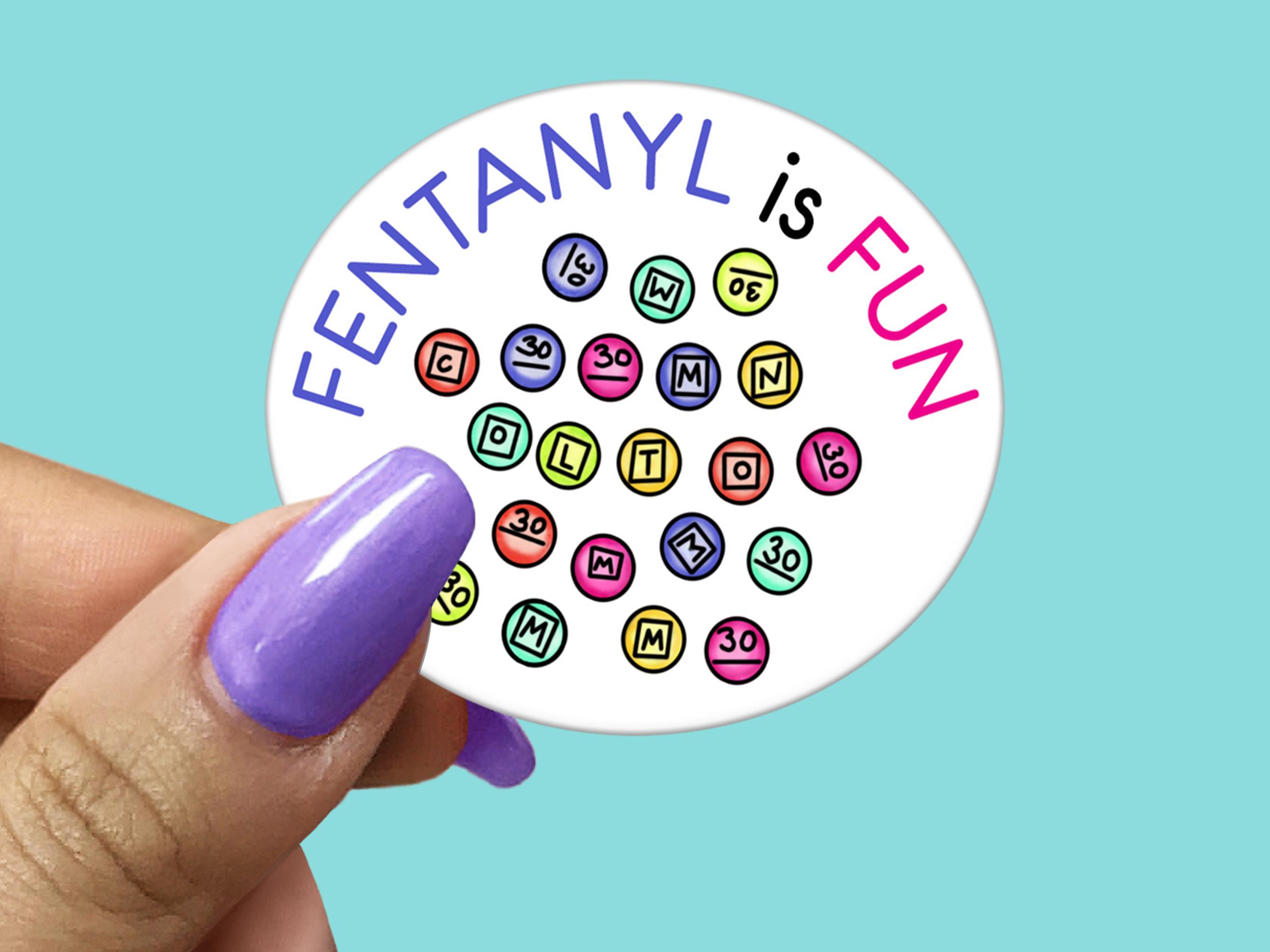"F*ck Fentanyl Dealers" Rainbow Sticker - 5" Vinyl Decal For Car Laptop Window