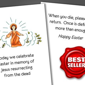 Don&#39;t Return Funny Easter Card, Funny Religious Card, Happy Easter Card