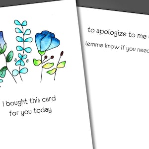 Apologize To Me Funny Apology Card, Funny Adult Humor Card, I Am Sorry Card