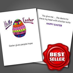 Easter Gives Hope. You Do Not. Easter Card, Funny Easter Card, Happy Easter Card