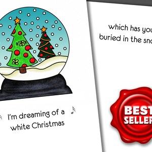 Bury You In Snow Christmas Card, Merry Christmas Card, Funny Christmas Card