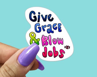 'Honk If You Want A Blowjob' Funny Vinyl Sticker – Car Window, Laptop, Bumper