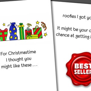 Roofies for Christmas Card, Funny Merry Christmas Card, Happy Holidays Card