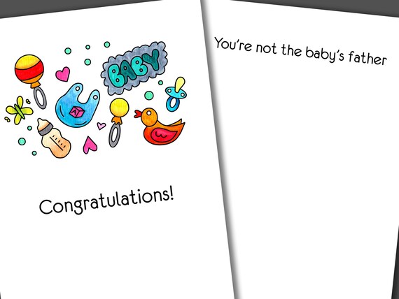 Funny New Mom Card: Congrats On Baby, Smiley Face