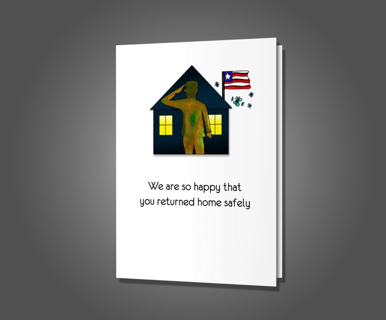 Sleep for A Month Home Card, Funny Military Card, Funny I
