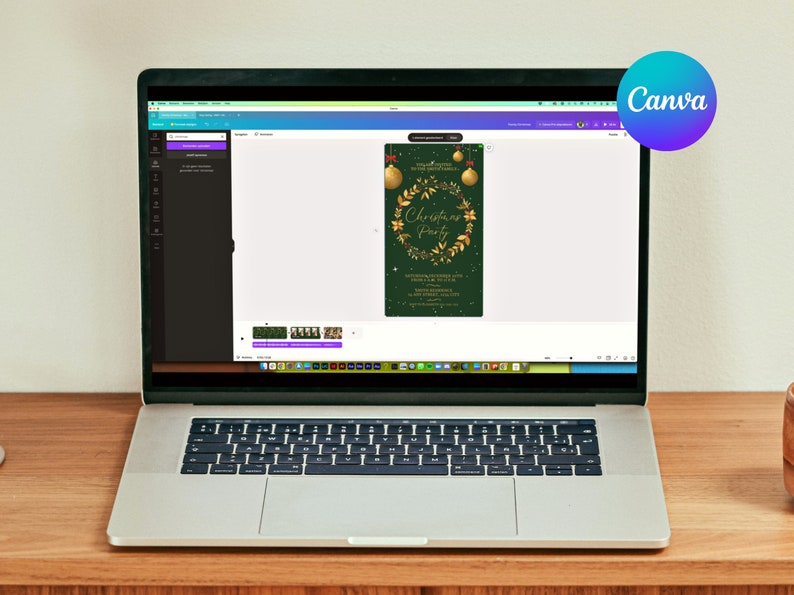 Canva video invitation Canva template Holdiday invite Etsy België