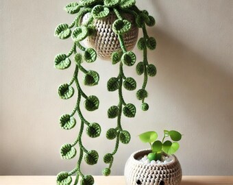かぎ針編みの植物パターンセット: あみぐるみ、多肉植物、つる