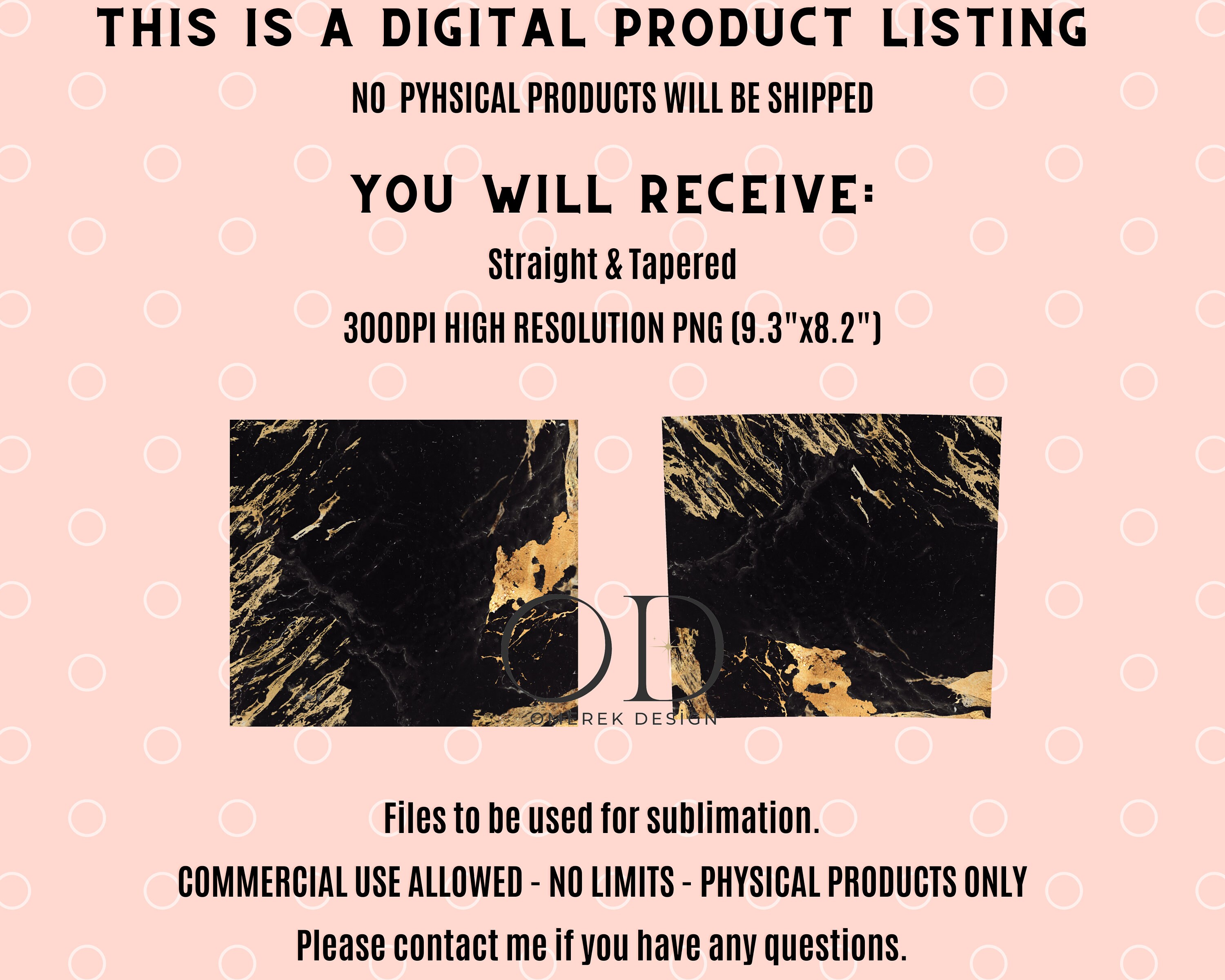Gold Black Marble Tumbler Wrap, 20 Oz Skinny Tumbler Design Sublimation ...
