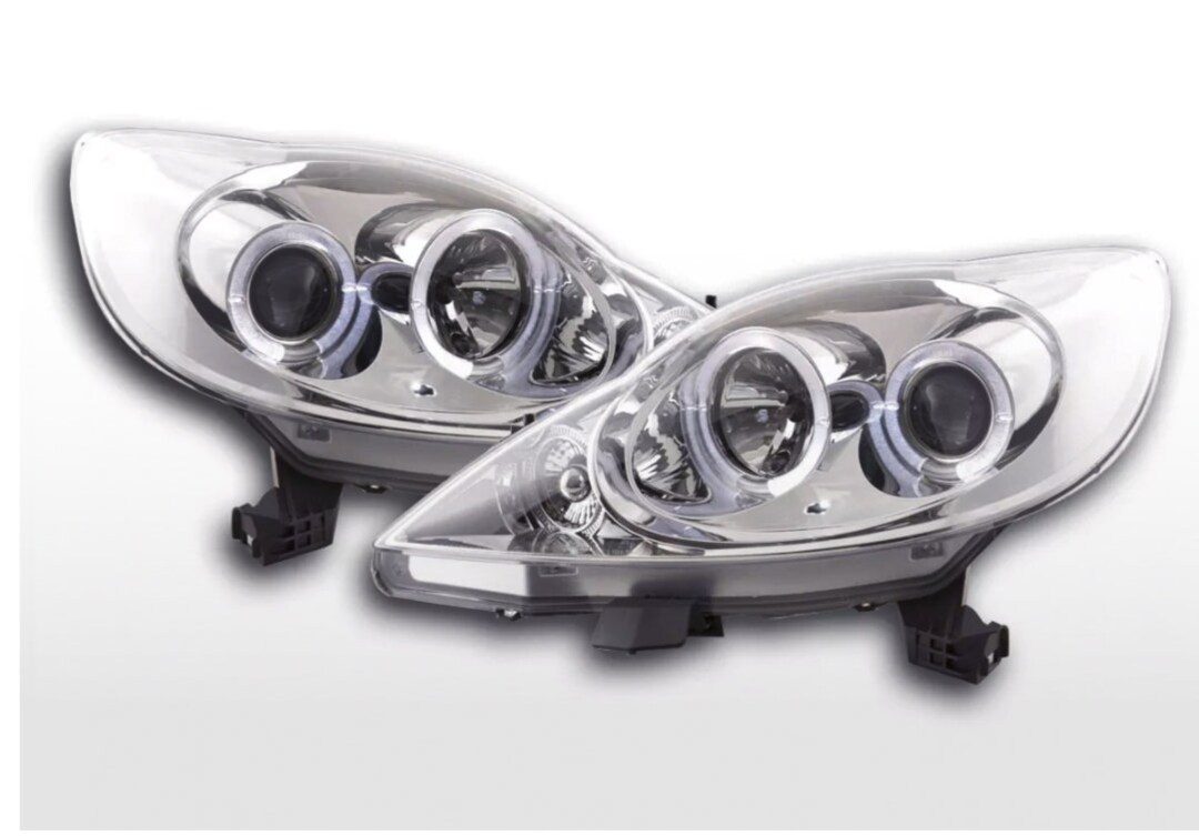 FK Set LED Drl Halo Projector Headlights Peugeot 107 05 Etsy