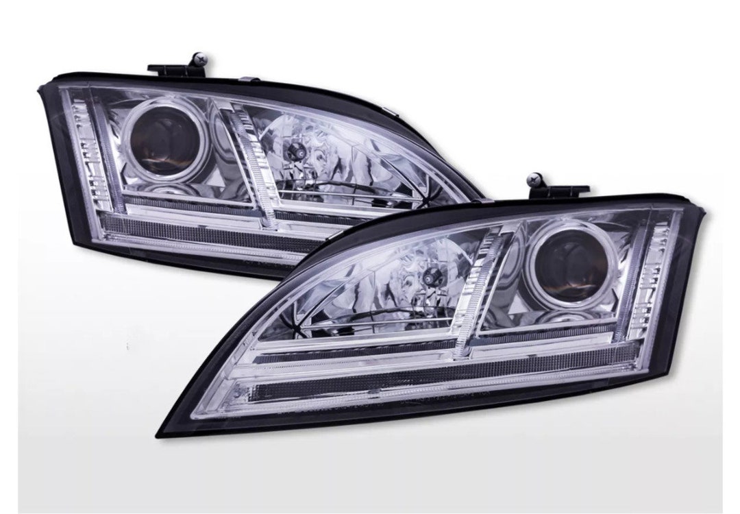 Fk Led Drl Lightbar Headlights Audi Tt 8J 0613 Chrome Seq Dyn Etsy