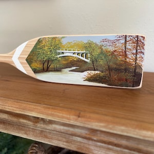 Bridge Decorative Canoe Paddle for Wall Decor, Lake House, Cabin