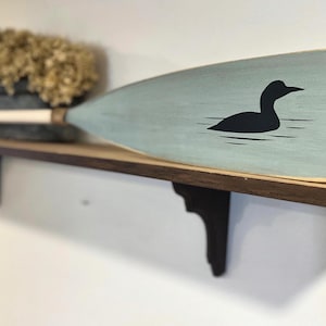 Loon Silhouette Decorative Canoe Paddle for Wall Decor, Lake House, Cabin
