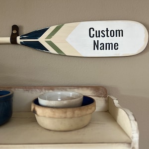 Custom Name Decorative Canoe Paddle for Wall Decor, Lake House, Cabin