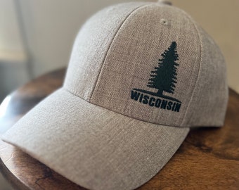 Wisconsin Tree Mid Profile Snapback Hat