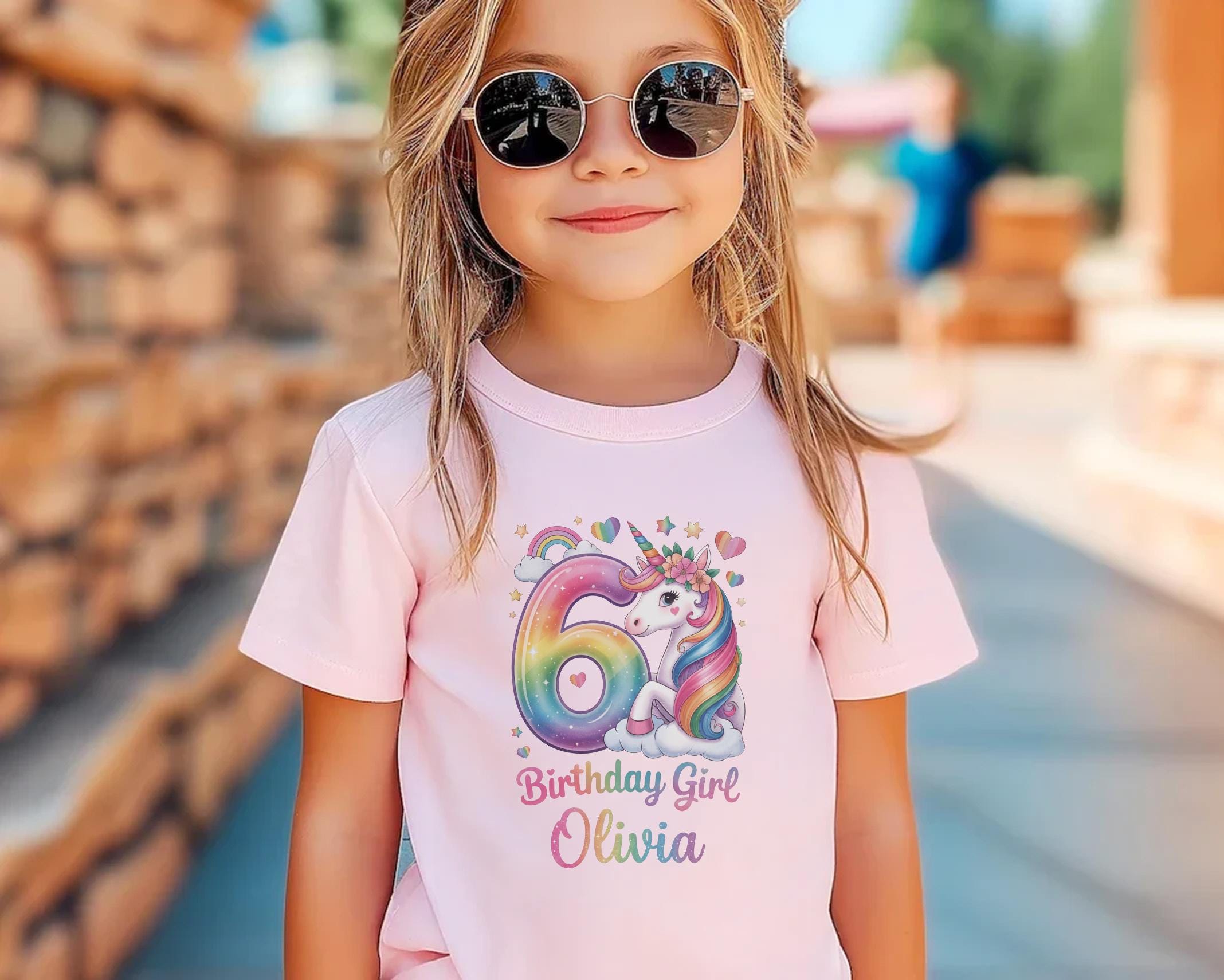 T-shirt Manches Longues Enfant Licorne Brodé - Personnalisé Pour 1er Anniversaire - Neuf Sans étiquettes