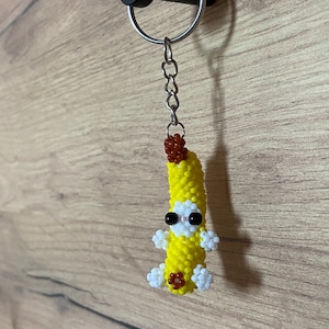 Bananenkatze Schlüsselanhänger | Schlüsselanhänger | Handgemachte Bananenkatze